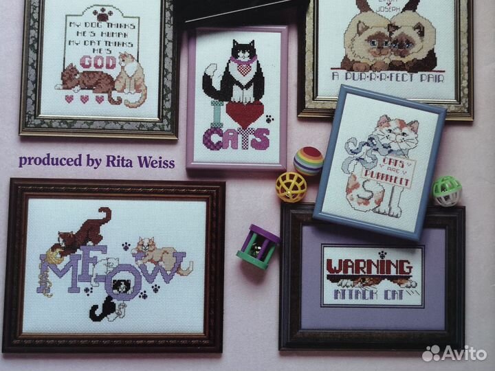 Буклеты по вышивке крестом с кошками