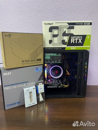 Новый i3 12100F/DDR 16GB/SSD 512GB/RTX 3050 8GB