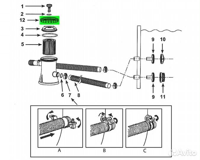 11918 Резьбовой корпус для фильтр-насоса 28602