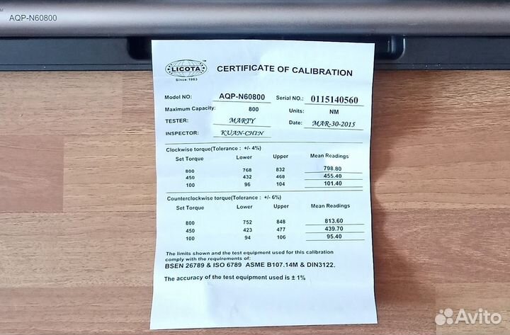 Licota AQP-N60800 Динамометрический ключ 3/4