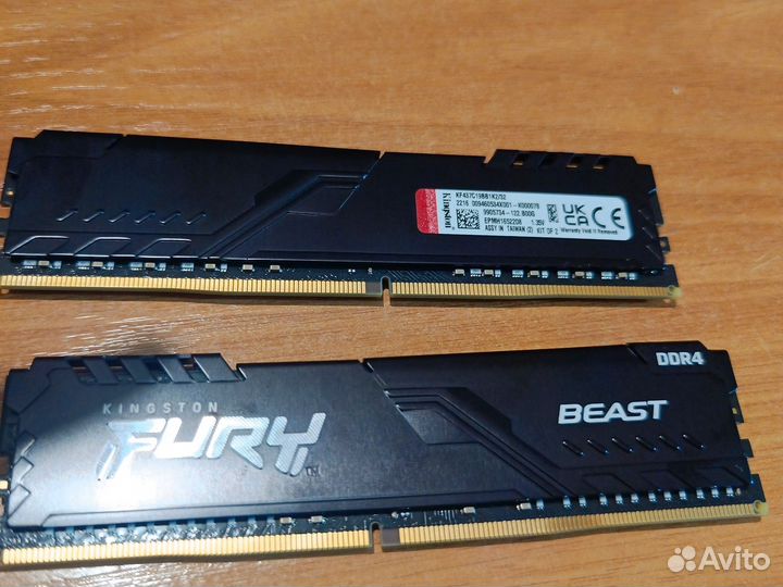 Kingston fury beast ddr4 32gb 3700мгц