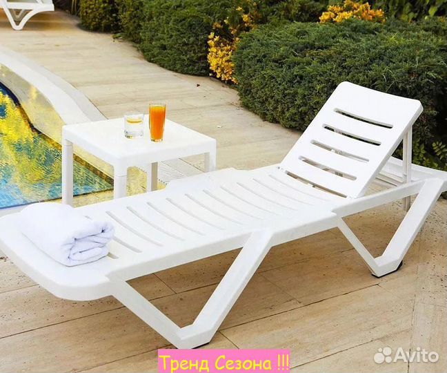 Лежак пластиковый Аква арт.956364