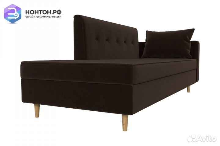 Тахта Селена микровельвет коричневый