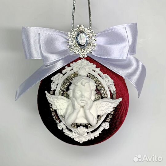 Ёлочные шары ручной работы, набор 6 шт