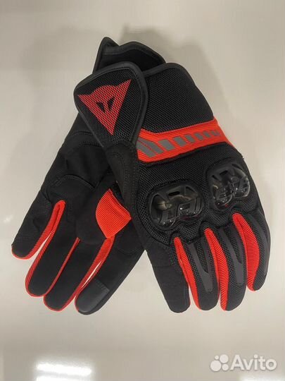 Dainese MIG 3 AIR Текстильная Перчатки blackred-la