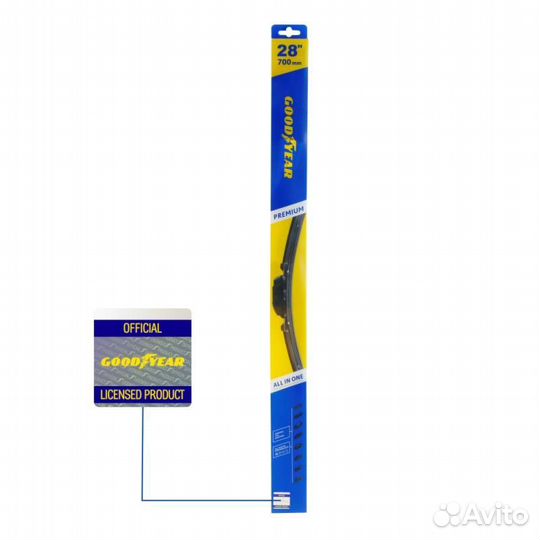 Щетка стеклоочистителя бескаркасная premium 700мм