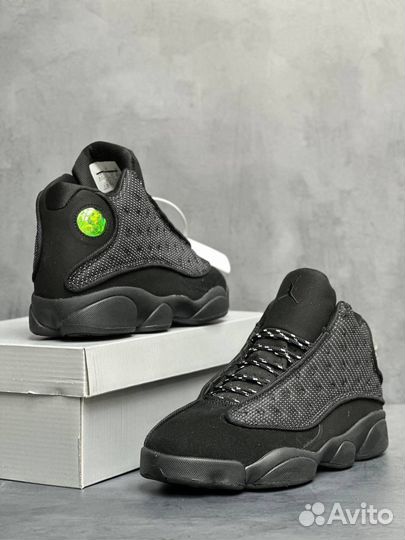 Кроссовки Nike air jordan 13 retro black cat