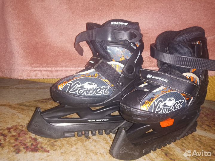 Коньки детские раздвижные, размер 26 30