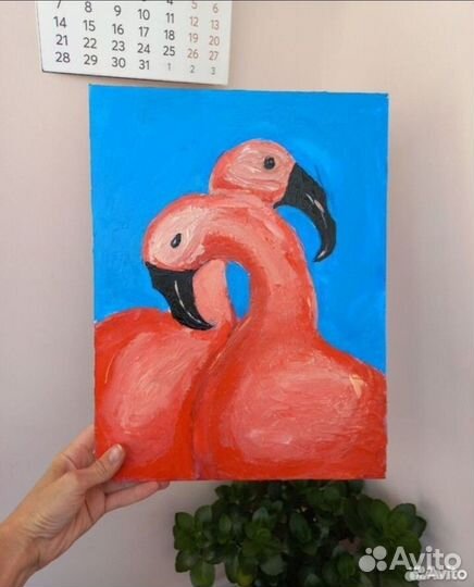 Картина на холсте Фламинго