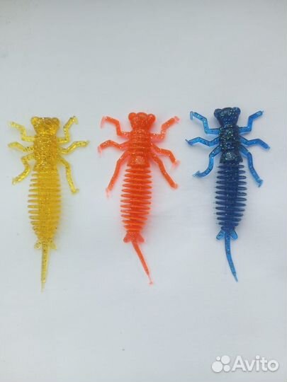 Силиконовая приманка Larva 63мм 8 шт (ассортимент)