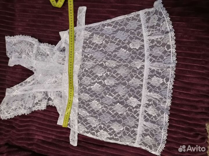 Белый школьный фартук