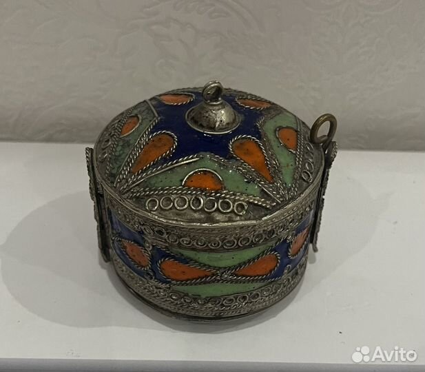 Старинная шкатулка таблетница кокаиница винтаж