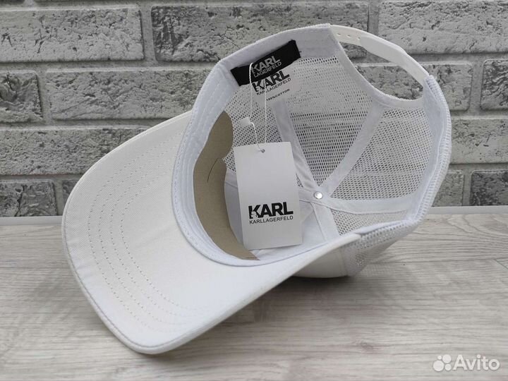Бейсболка Karl Lagerfeld белая сетка с черным