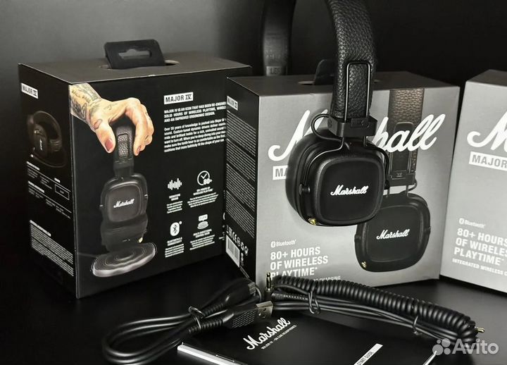 Наушники Marshall Major 4 (IV) Premium 1:1