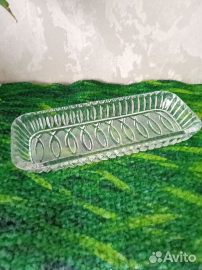 Селедочница, хрусталь,СССР, новая