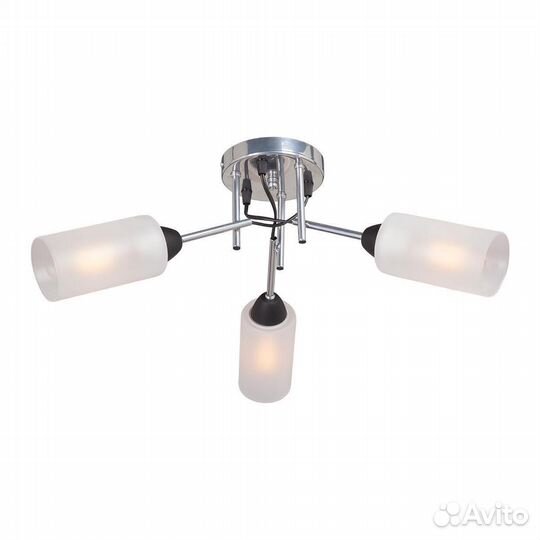 Люстра металл и стекло на кухню современная