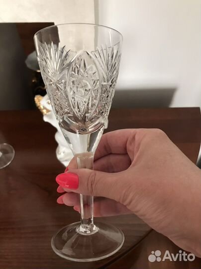 Хрустальные фужеры времен СССР 5 шт