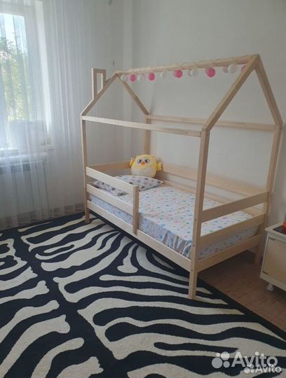 Кровать домик без покраски 180х80