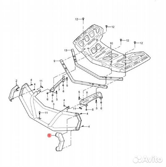 Накладка декоративная левая odes 650/800/1000