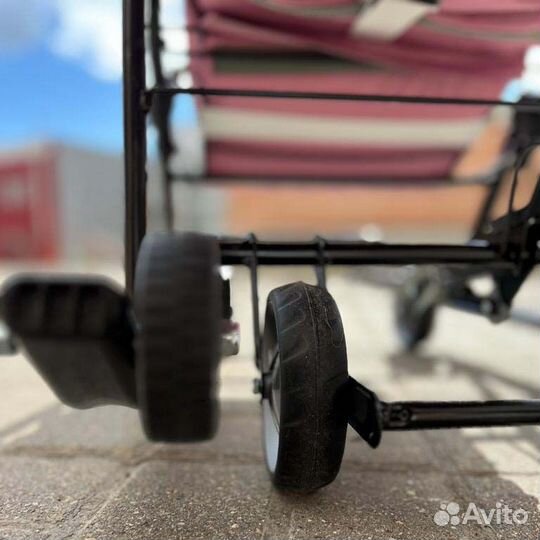 Санки-коляска Ника 7-5К розовая шишка