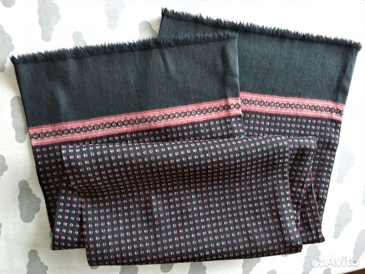 Мужской шарф шерсть и шелк