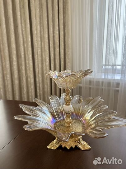 Ваза фруктовница Cevik group цветное стекло италия