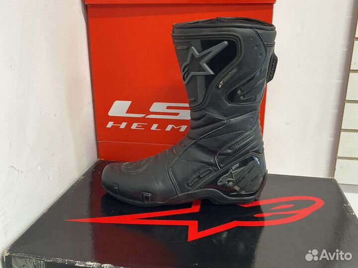 Мотоботы кожаные черн Alpinestars SMX-4