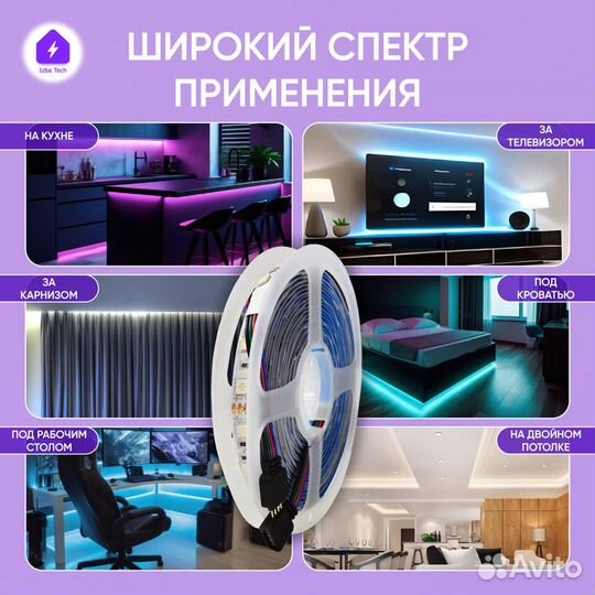 Умные RGB ленты с Wi-fi на 5м для Алисы