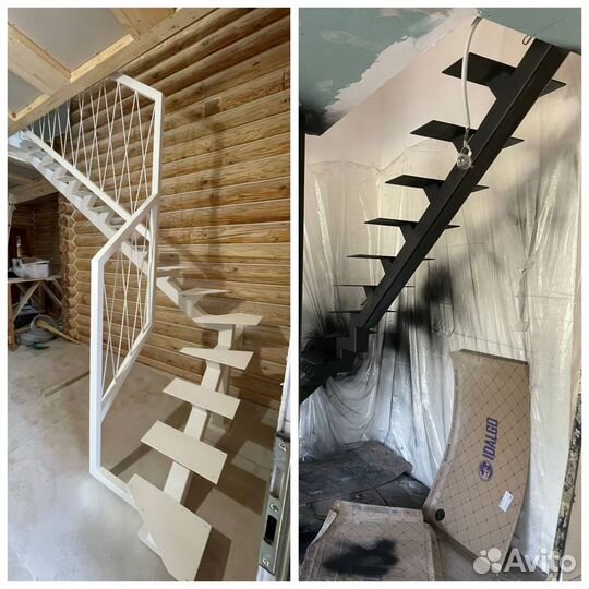 Металлический каркас лестницы