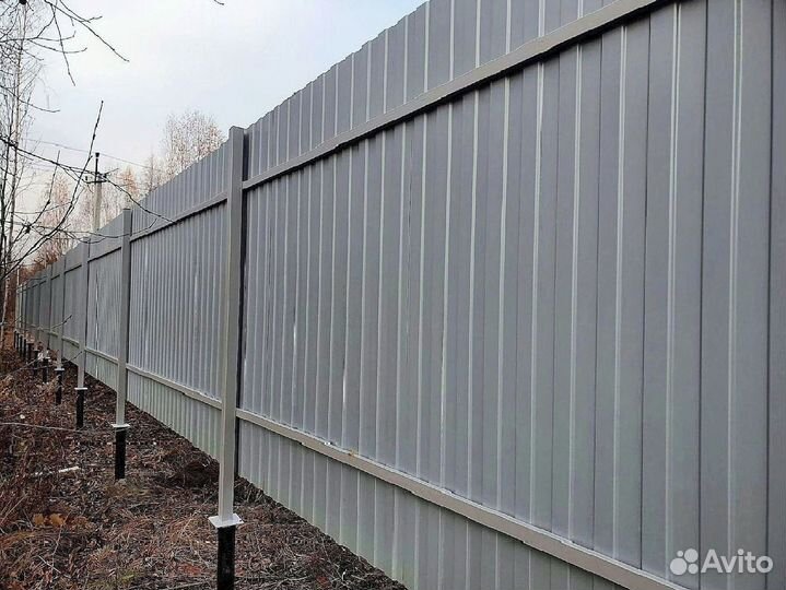 Забор из профнастила в наличии и под заказ