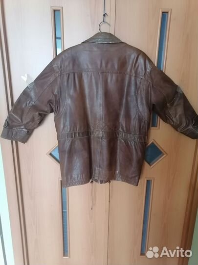 Мужская куртка,б/у из натуральной кожи