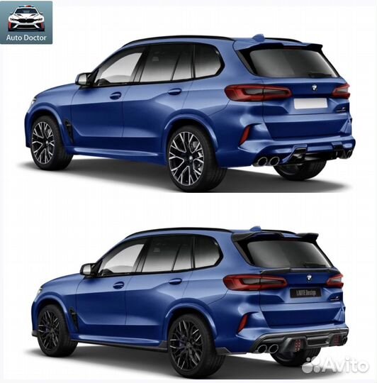 Карбоновый сплиттер, диффузор Larte на BMW X5M X6M