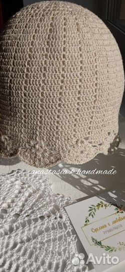 Шапка летняя женская ручной работы