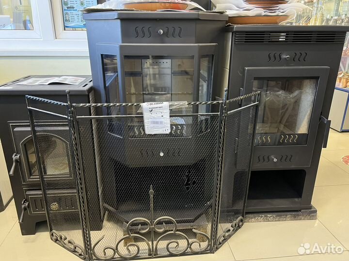 Печь камин отопительная до 200 м3