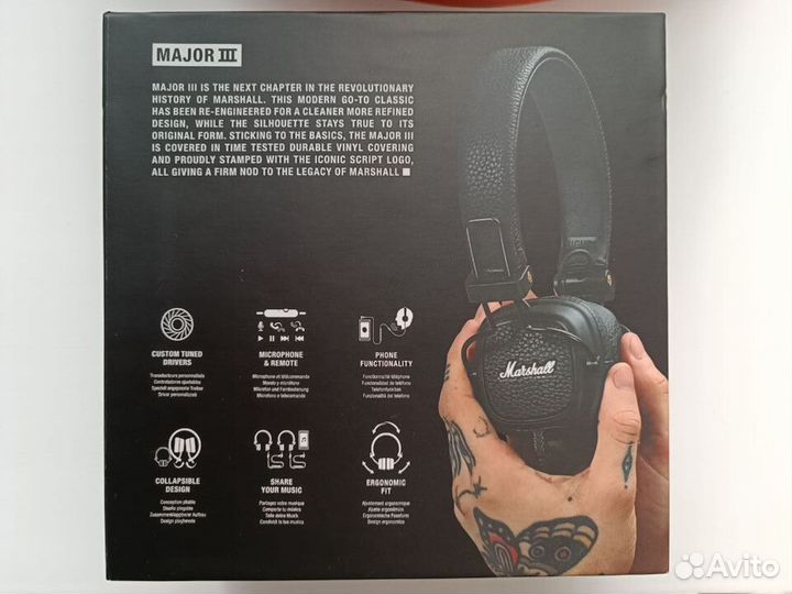 Наушники проводные Marshall major III