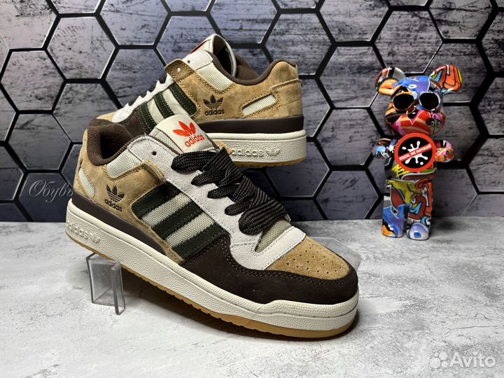 Кроссовки мужские Adidas Forum low коричн