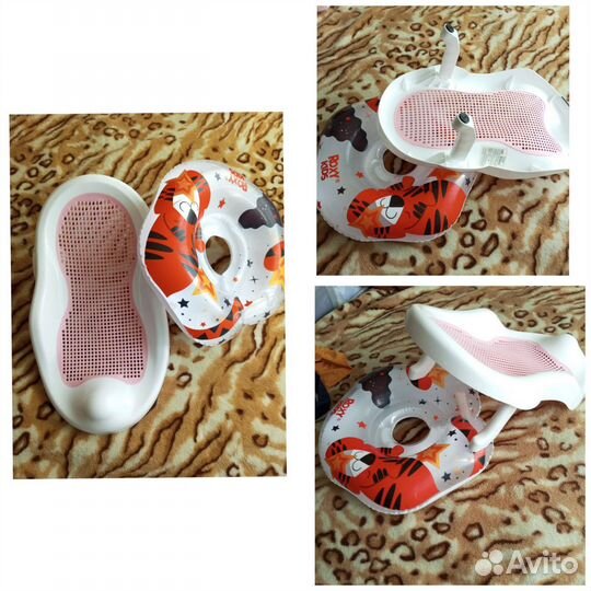 Для купания малыша горка, круг