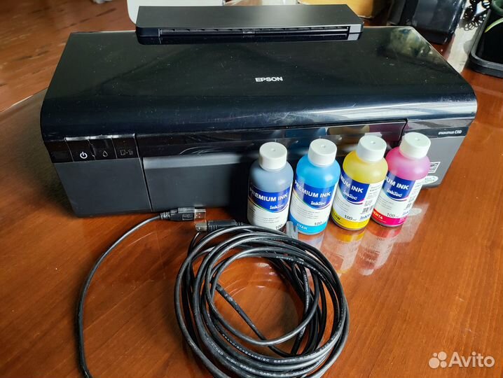Принтер Epson C110 с картриджам и новой краской