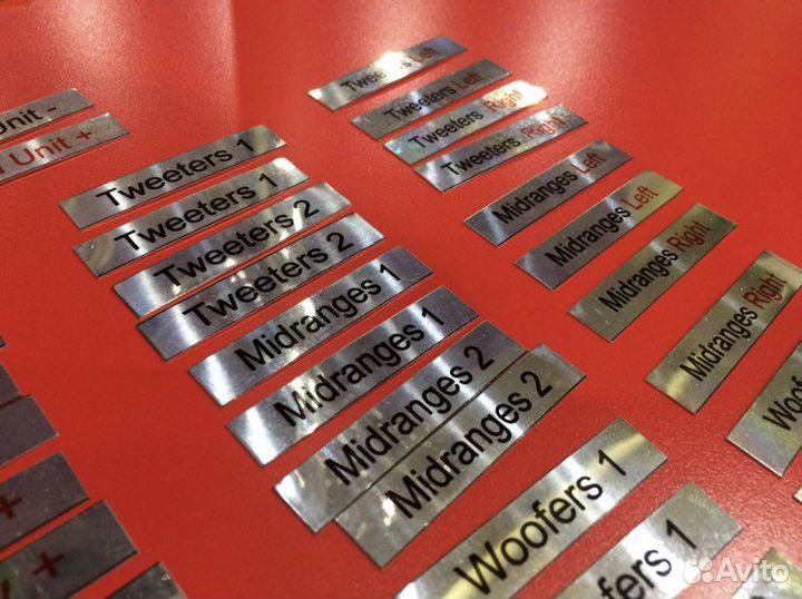 Маркировочные таблички проводки аудиосистемы