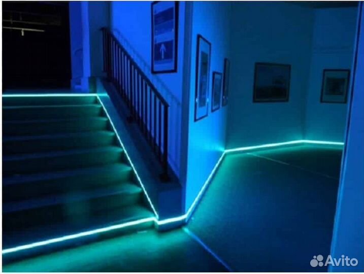 Гибкий неон белый теплый круглый 14 мм на 220 V