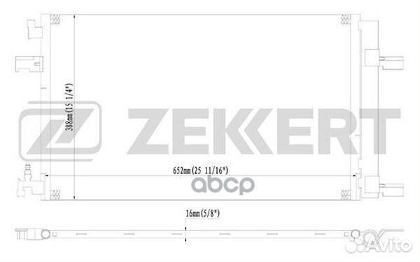 Радиатор конд. Chevrolet Cruze (J300) 09- Orla
