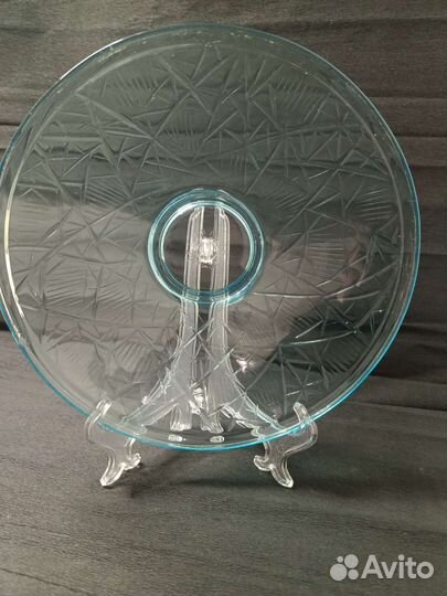 Ваза для фруктов/салатник/цветное стекло СССР