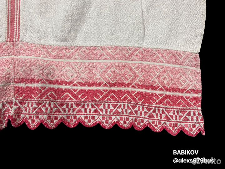 Старинная скатерть 19 век Браное ткачество
