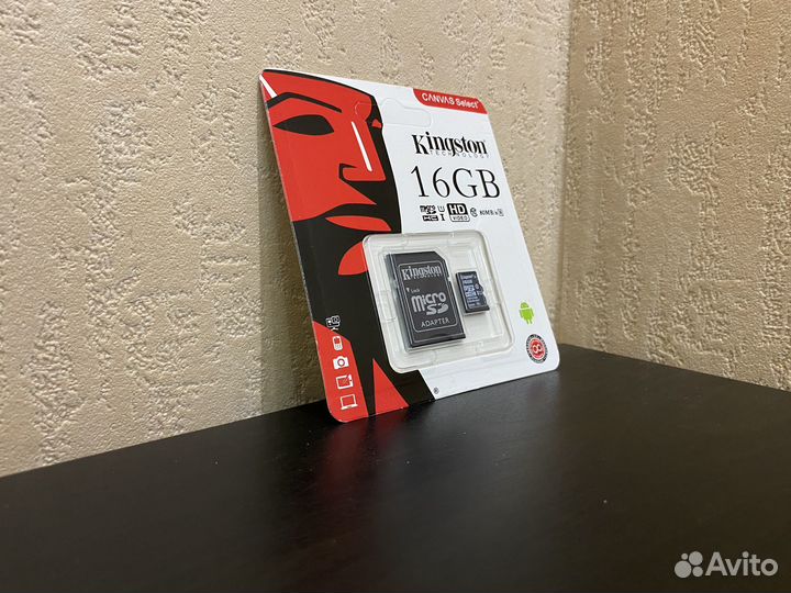 Карта памяти MicroSD Kingston 16gb