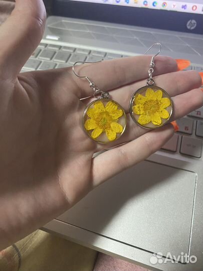 Серьги из эпоксидной смолы