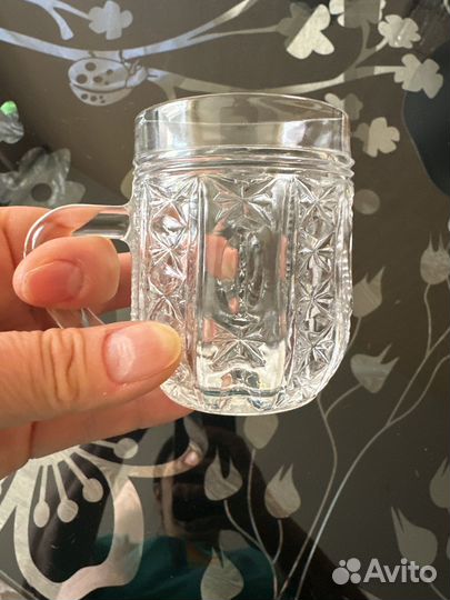 Бокалы, кружки хрусталь винтаж 6 шт