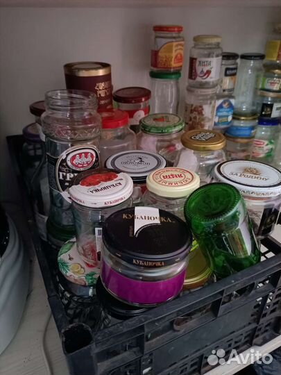 Банки стеклянные 0,15-3,0л и бутылки 1л твист