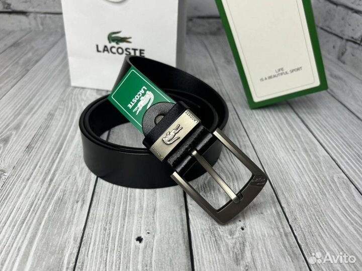 Ремень кожаный Lacoste мужской