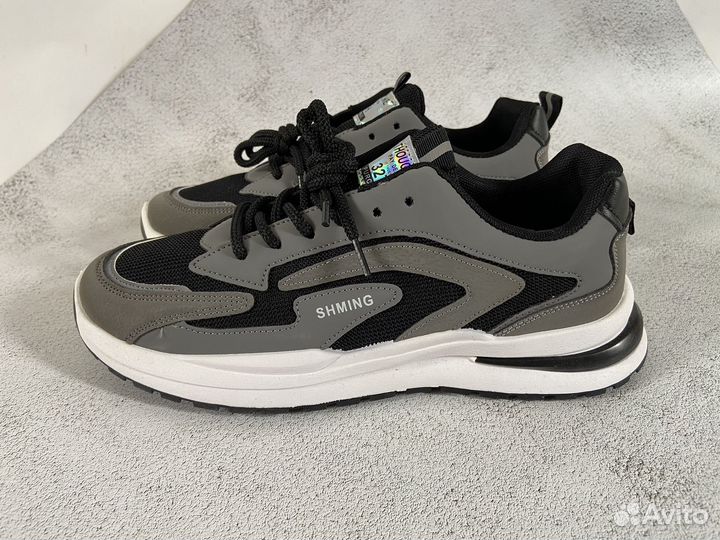 Кроссовки мужские 42 новые серые черные