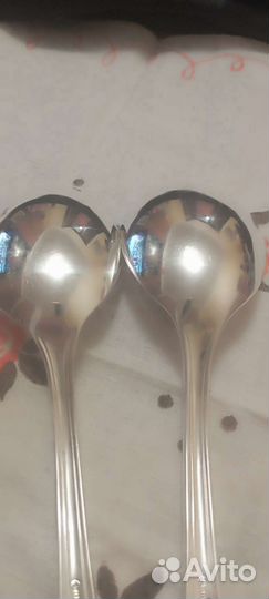 Ложки для салата Серебряная Роза мельхиоровые